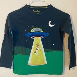 Mini Boden long sleeve alien abduction t shirt